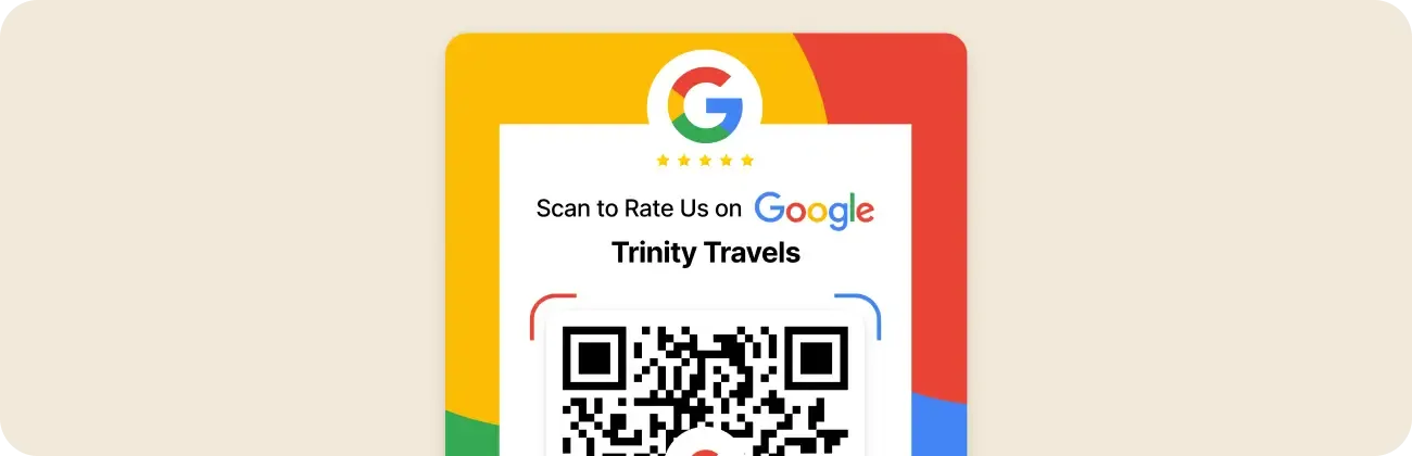 example of a review QR code generated by whatsapp bot