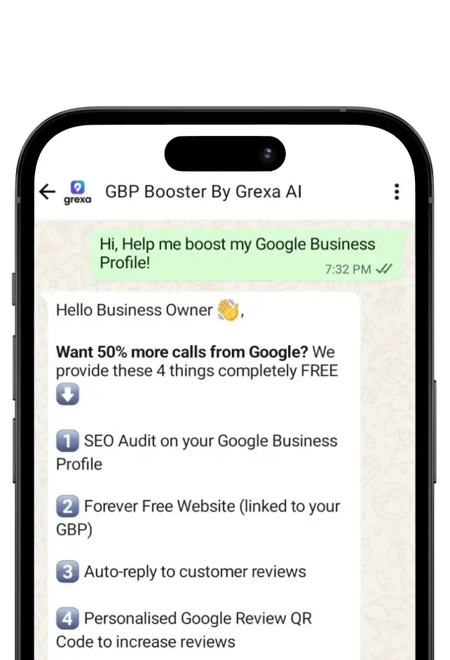 grexa whatsapp bot demo chat
